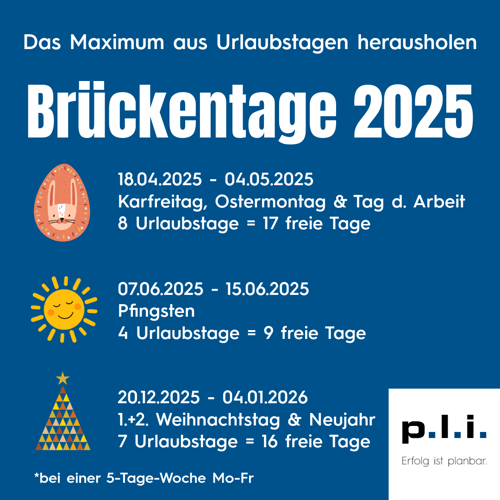 Brückentage 2025 - Maximum