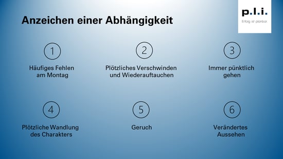 Anzeichen einer Abhängigkeit
