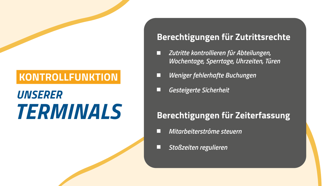 Kontrollfunktion unserer Terminals