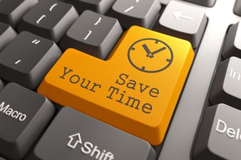 Orange Save Your Time Button on Computer Keyboard. Business Concept.-1